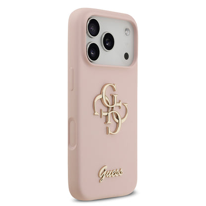 iPhone 17 Pro Kılıf Guess Orjinal Lisanslı Grained Yazı Logolu Kapak