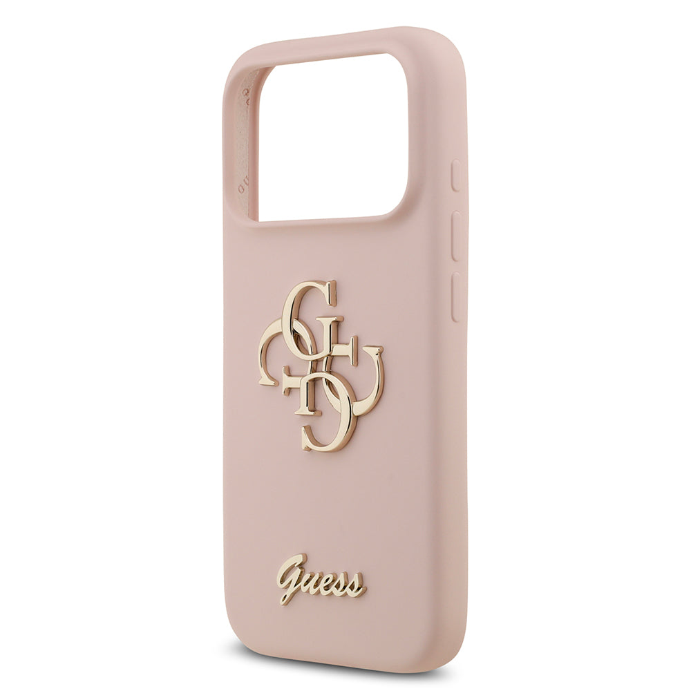 iPhone 17 Pro Kılıf Guess Orjinal Lisanslı Grained Yazı Logolu Kapak