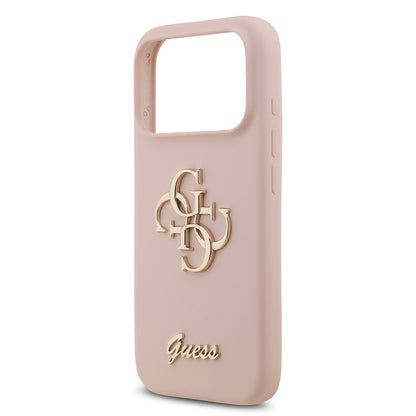 iPhone 17 Pro Kılıf Guess Orjinal Lisanslı Grained Yazı Logolu Kapak
