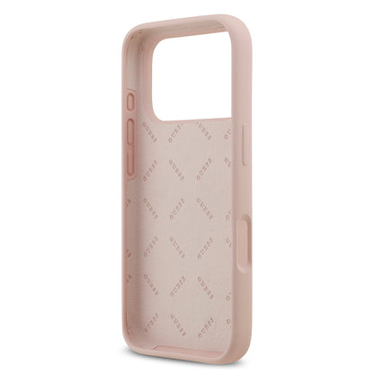 iPhone 17 Pro Kılıf Guess Orjinal Lisanslı Grained Yazı Logolu Kapak