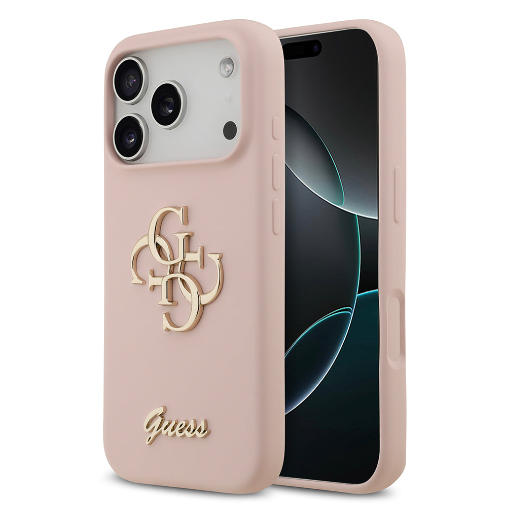iPhone 17 Pro Kılıf Guess Orjinal Lisanslı Grained Yazı Logolu Kapak