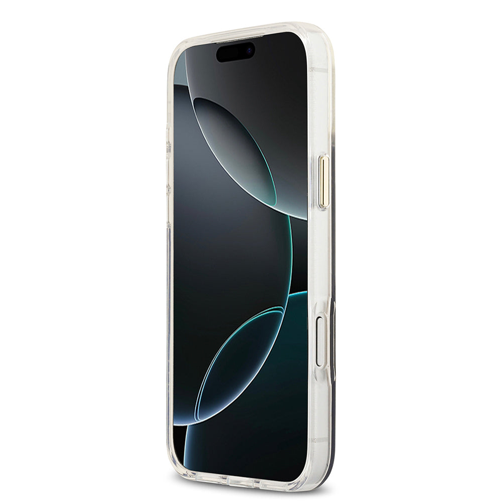 iPhone 17 Pro Kılıf Guess Orjinal Lisanslı M-safe Şarj Özellikli 4G Desenli Simli Silikon Kapak