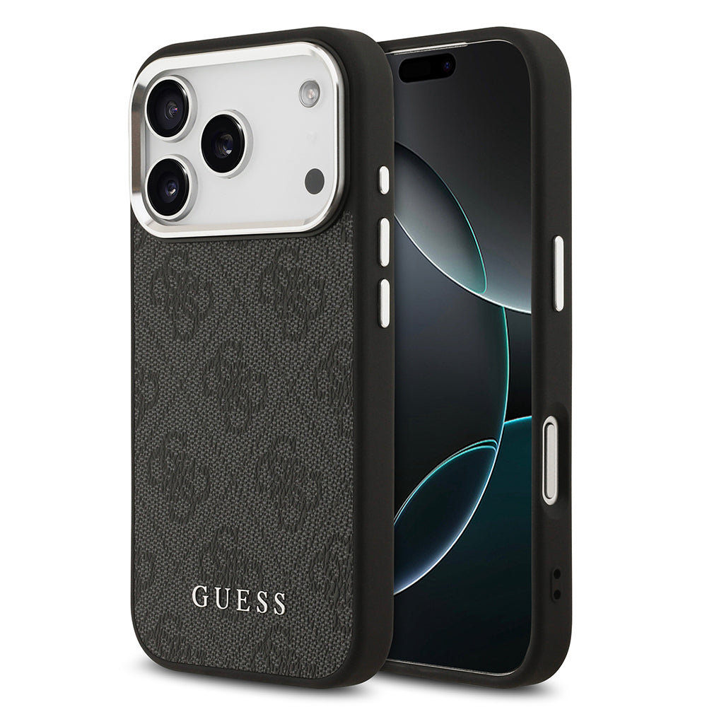 iPhone 17 Pro Kılıf Guess Orjinal Lisanslı M-safe Şarj Özellikli 4G Klasik Yazı Logolu Kapak
