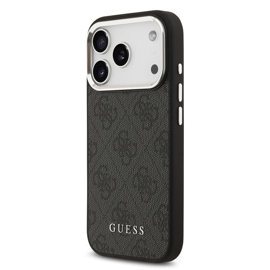iPhone 17 Pro Kılıf Guess Orjinal Lisanslı M-safe Şarj Özellikli 4G Klasik Yazı Logolu Kapak