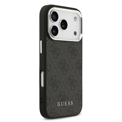 iPhone 17 Pro Kılıf Guess Orjinal Lisanslı M-safe Şarj Özellikli 4G Klasik Yazı Logolu Kapak