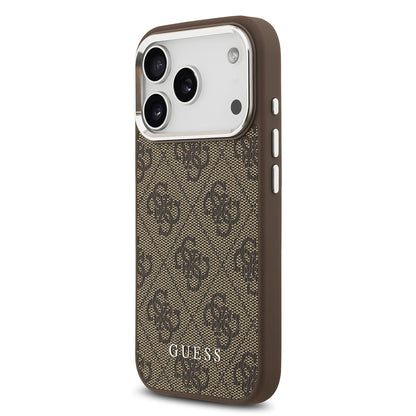 iPhone 17 Pro Kılıf Guess Orjinal Lisanslı M-safe Şarj Özellikli 4G Klasik Yazı Logolu Kapak