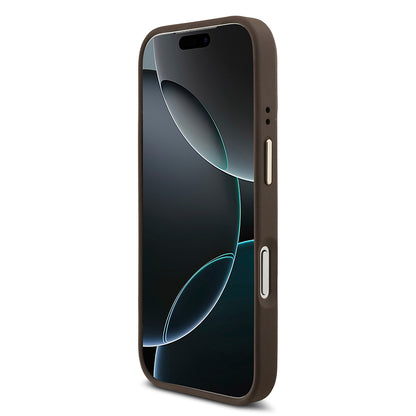 iPhone 17 Pro Kılıf Guess Orjinal Lisanslı M-safe Şarj Özellikli 4G Metal Büyük Logolu Kartlıklı Kapak