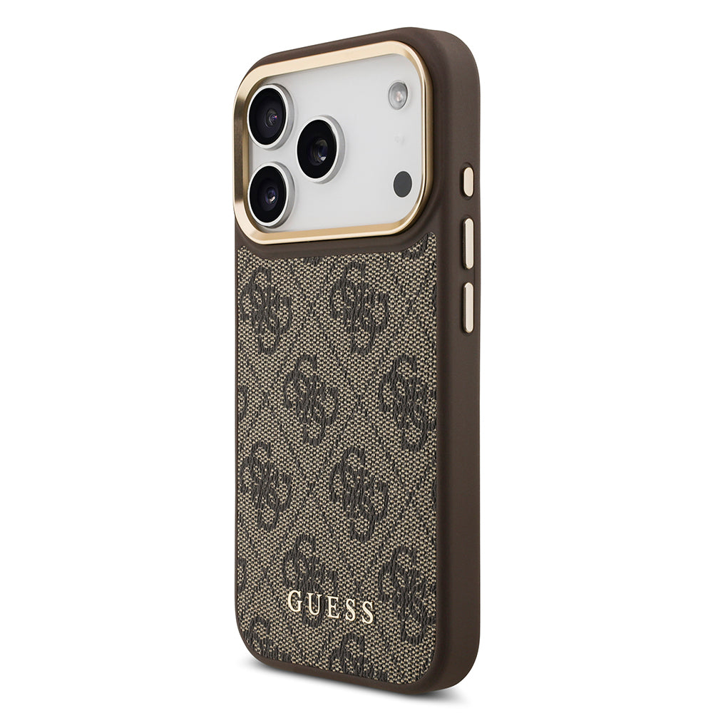 iPhone 17 Pro Kılıf Guess Orjinal Lisanslı M-safe Şarj Özellikli Askılı ve 4G Logo Kartlıklı Kapak
