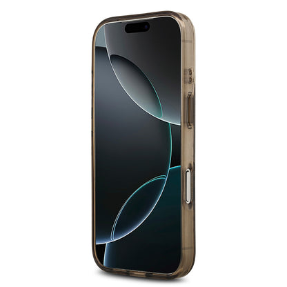 iPhone 17 Pro Kılıf Guess Orjinal Lisanslı M-safe Şarj Özellikli IML Peony ve 4G Desenli Klasik Logolu Kapak