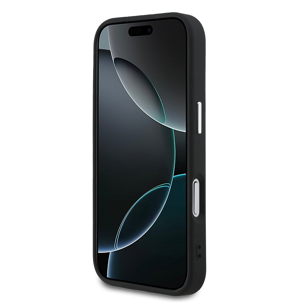 iPhone 17 Pro Kılıf Guess Orjinal Lisanslı M-safe Şarj Özellikli Klasik Yazı Logolu PU Deri Kapak