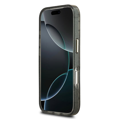 iPhone 17 Pro Kılıf Guess Orjinal Lisanslı M-safe Şarj Özellikli Simli Çiçek Desenli Metal Kamera Çerçeveli Üçgen Logolu Kapak