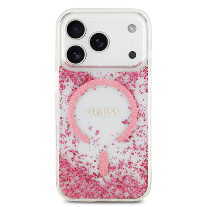 iPhone 17 Pro Kılıf Guess Orjinal Lisanslı M-safe Şarj Özellikli Transparan Resin Bottom Kapak