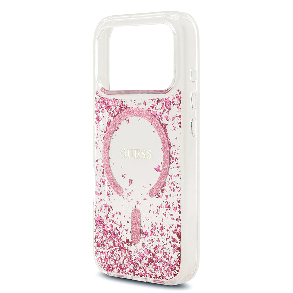 iPhone 17 Pro Kılıf Guess Orjinal Lisanslı M-safe Şarj Özellikli Transparan Resin Bottom Kapak