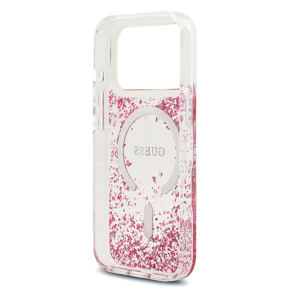 iPhone 17 Pro Kılıf Guess Orjinal Lisanslı M-safe Şarj Özellikli Transparan Resin Bottom Kapak
