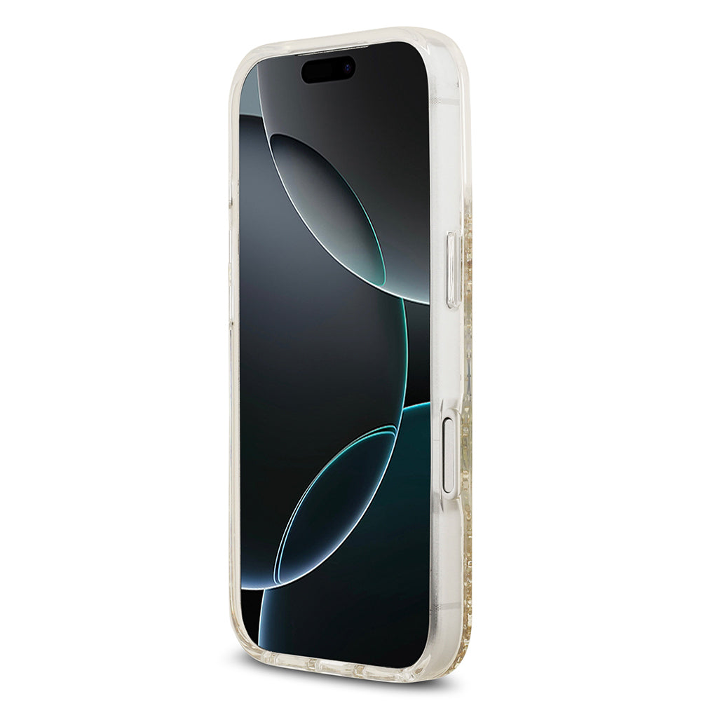 iPhone 17 Pro Kılıf Guess Orjinal Lisanslı M-safe Şarj Özellikli Transparan Resin Bottom Kapak