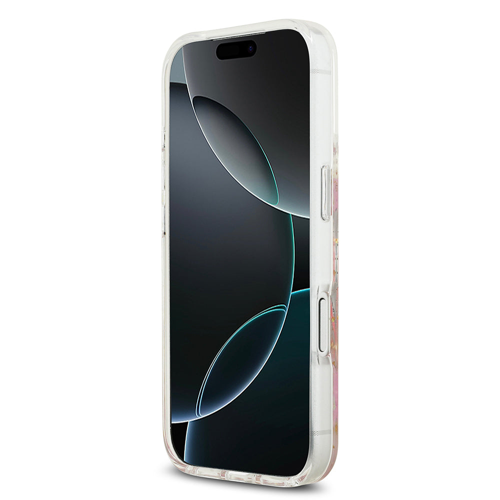 iPhone 17 Pro Kılıf Guess Orjinal Lisanslı M-safe Şarj Özellikli Transparan Resin Flowers Kapak