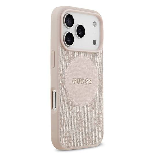 iPhone 17 Pro Kılıf Guess Orjinal Lisanslı M-safe Şarj Özellikli Yazı Logolu Circle Classic Kapak