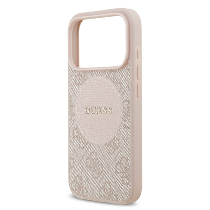 iPhone 17 Pro Kılıf Guess Orjinal Lisanslı M-safe Şarj Özellikli Yazı Logolu Circle Classic Kapak