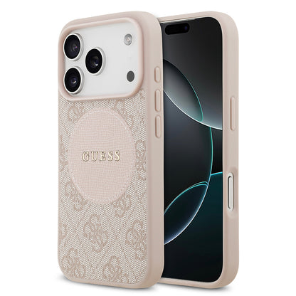 iPhone 17 Pro Kılıf Guess Orjinal Lisanslı M-safe Şarj Özellikli Yazı Logolu Circle Classic Kapak