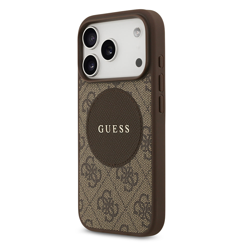 iPhone 17 Pro Kılıf Guess Orjinal Lisanslı M-safe Şarj Özellikli Yazı Logolu Circle Classic Kapak