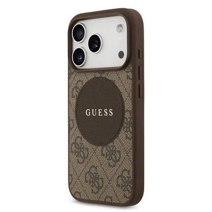iPhone 17 Pro Kılıf Guess Orjinal Lisanslı M-safe Şarj Özellikli Yazı Logolu Circle Classic Kapak