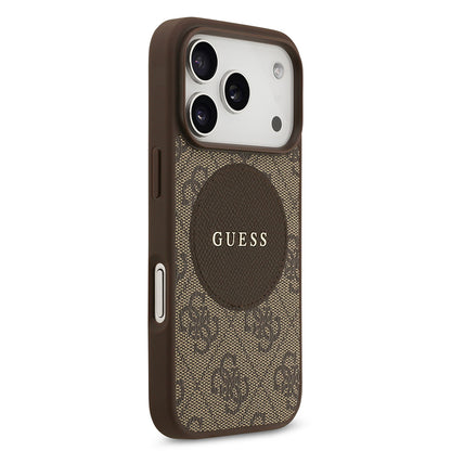 iPhone 17 Pro Kılıf Guess Orjinal Lisanslı M-safe Şarj Özellikli Yazı Logolu Circle Classic Kapak