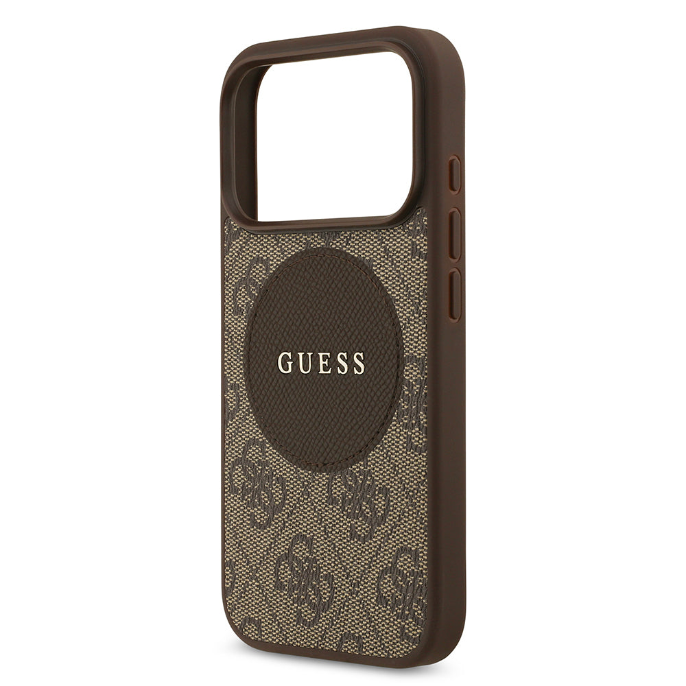 iPhone 17 Pro Kılıf Guess Orjinal Lisanslı M-safe Şarj Özellikli Yazı Logolu Circle Classic Kapak