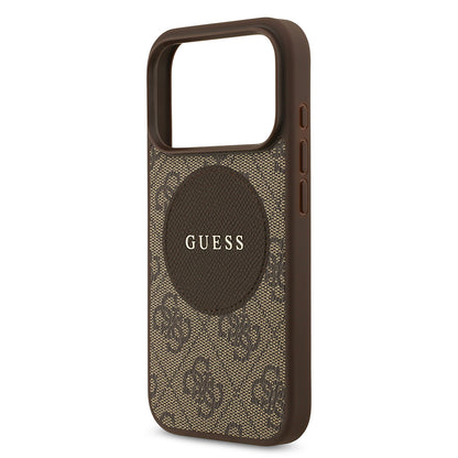 iPhone 17 Pro Kılıf Guess Orjinal Lisanslı M-safe Şarj Özellikli Yazı Logolu Circle Classic Kapak