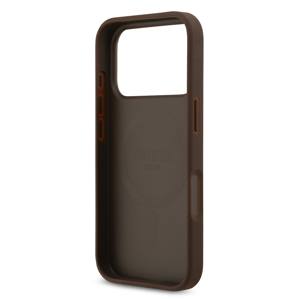iPhone 17 Pro Kılıf Guess Orjinal Lisanslı M-safe Şarj Özellikli Yazı Logolu Circle Classic Kapak