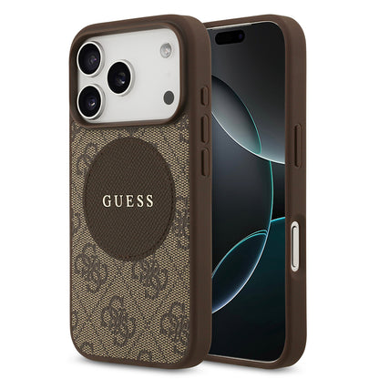 iPhone 17 Pro Kılıf Guess Orjinal Lisanslı M-safe Şarj Özellikli Yazı Logolu Circle Classic Kapak