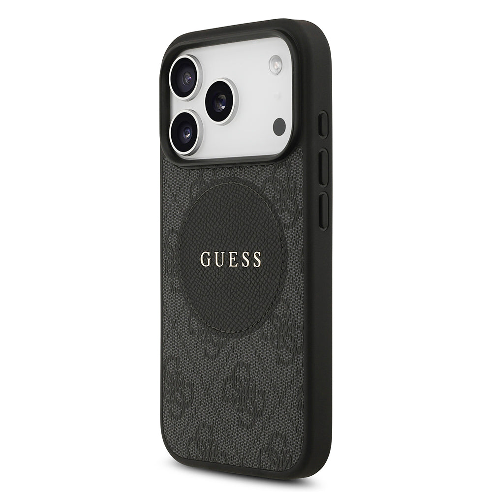 iPhone 17 Pro Kılıf Guess Orjinal Lisanslı M-safe Şarj Özellikli Yazı Logolu Circle Classic Kapak