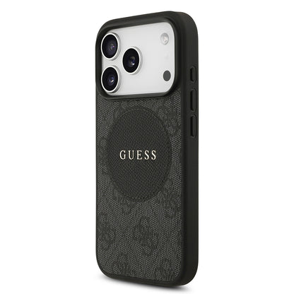 iPhone 17 Pro Kılıf Guess Orjinal Lisanslı M-safe Şarj Özellikli Yazı Logolu Circle Classic Kapak