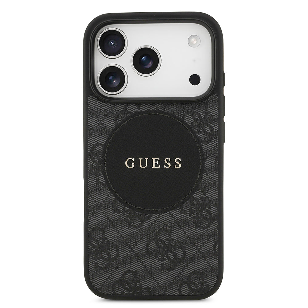 iPhone 17 Pro Kılıf Guess Orjinal Lisanslı M-safe Şarj Özellikli Yazı Logolu Circle Classic Kapak