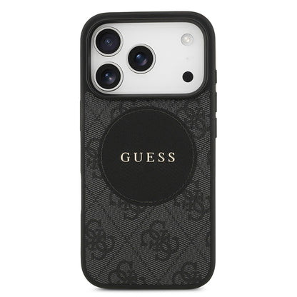 iPhone 17 Pro Kılıf Guess Orjinal Lisanslı M-safe Şarj Özellikli Yazı Logolu Circle Classic Kapak