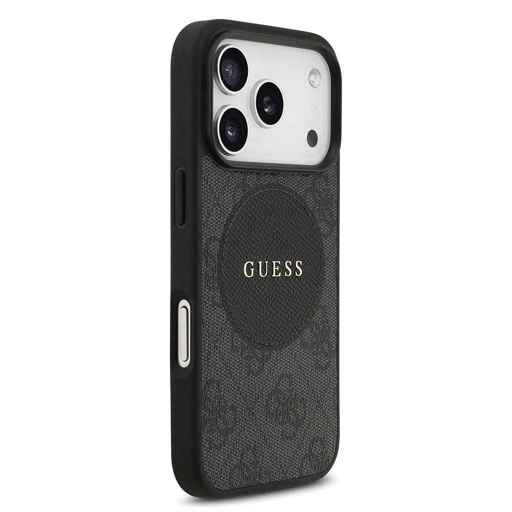 iPhone 17 Pro Kılıf Guess Orjinal Lisanslı M-safe Şarj Özellikli Yazı Logolu Circle Classic Kapak