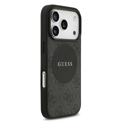 iPhone 17 Pro Kılıf Guess Orjinal Lisanslı M-safe Şarj Özellikli Yazı Logolu Circle Classic Kapak