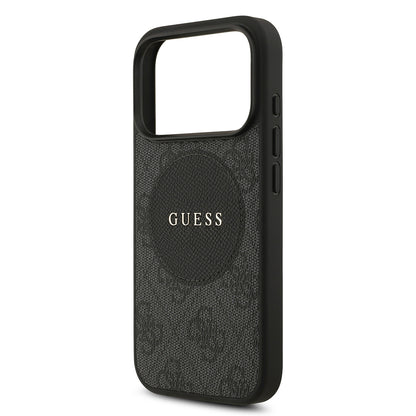 iPhone 17 Pro Kılıf Guess Orjinal Lisanslı M-safe Şarj Özellikli Yazı Logolu Circle Classic Kapak