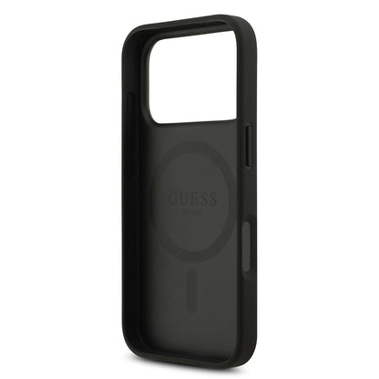 iPhone 17 Pro Kılıf Guess Orjinal Lisanslı M-safe Şarj Özellikli Yazı Logolu Circle Classic Kapak