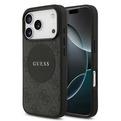 iPhone 17 Pro Kılıf Guess Orjinal Lisanslı M-safe Şarj Özellikli Yazı Logolu Circle Classic Kapak