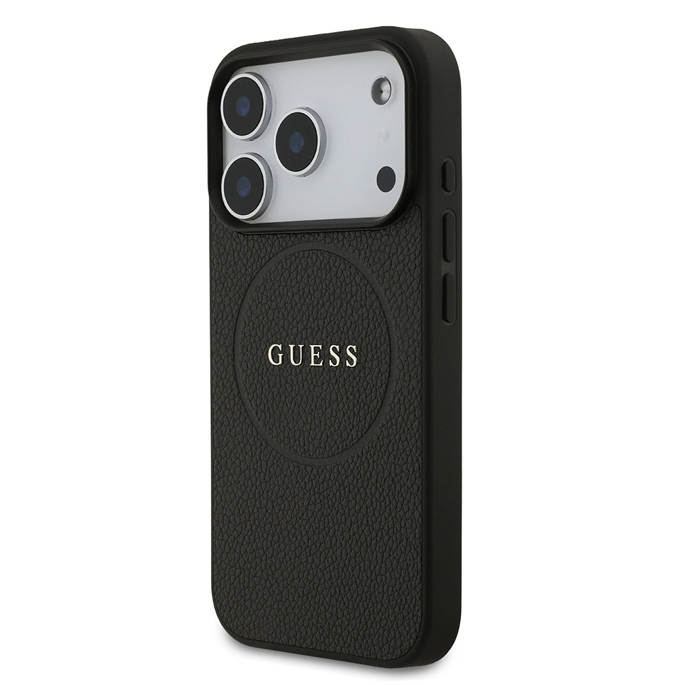 iPhone 17 Pro Kılıf Guess Orjinal Lisanslı M-safe Şarj Özellikli Yazı Logolu PU Deri Kapak