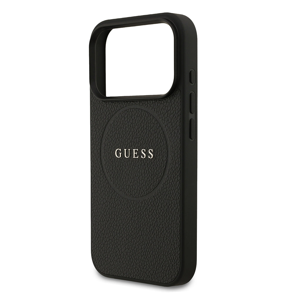 iPhone 17 Pro Kılıf Guess Orjinal Lisanslı M-safe Şarj Özellikli Yazı Logolu PU Deri Kapak