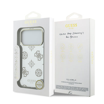 iPhone 17 Pro Kılıf Guess Orjinal Lisanslı Metal Kamera Çerçeveli Simli Aynalı Kapak