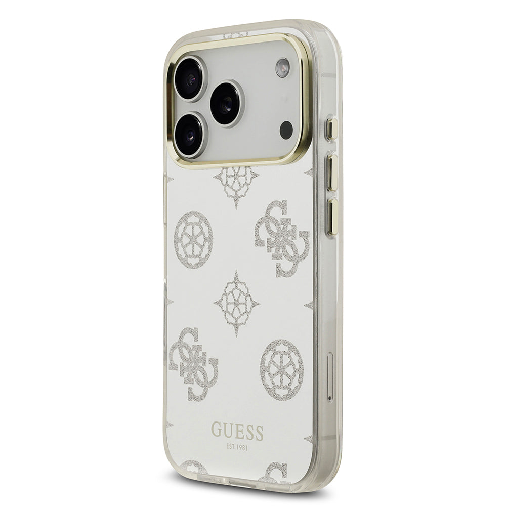iPhone 17 Pro Kılıf Guess Orjinal Lisanslı Metal Kamera Çerçeveli Simli Aynalı Kapak