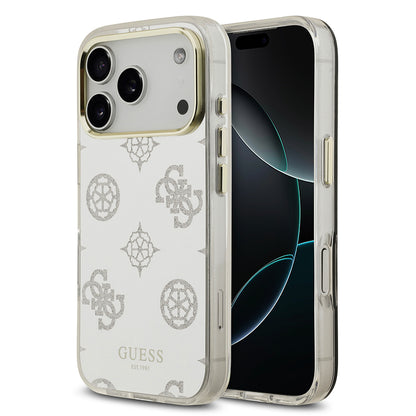 iPhone 17 Pro Kılıf Guess Orjinal Lisanslı Metal Kamera Çerçeveli Simli Aynalı Kapak