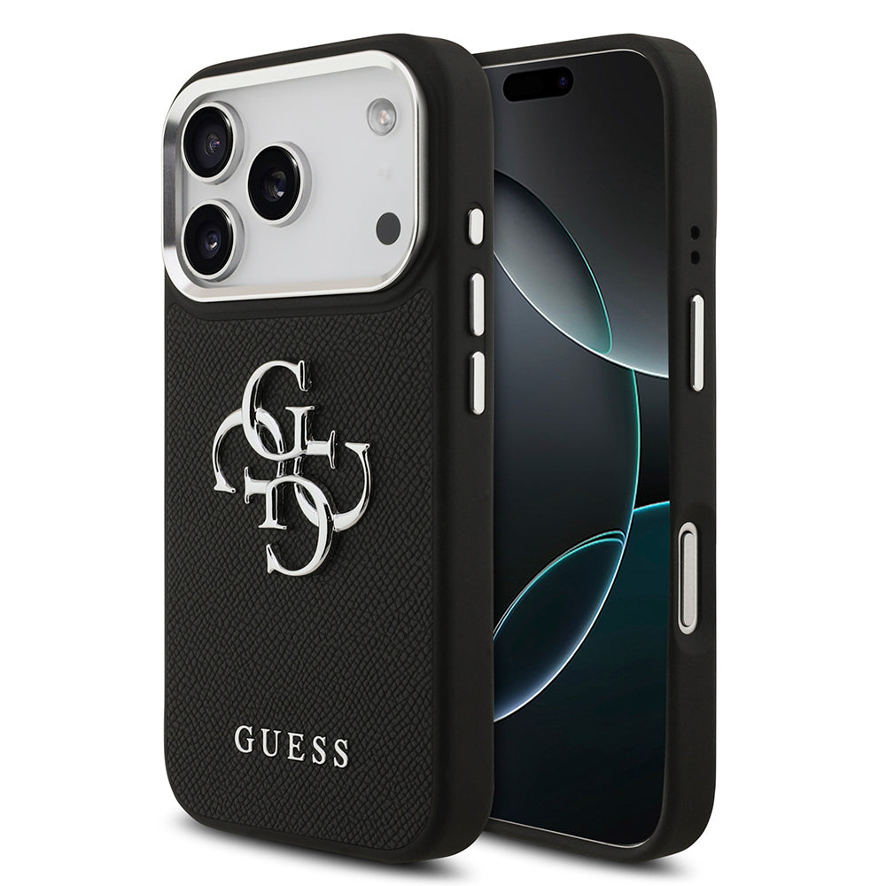 iPhone 17 Pro Kılıf Guess Orjinal Lisanslı PU Deri 4G Büyük Metal Logo Dizaynlı Kapak