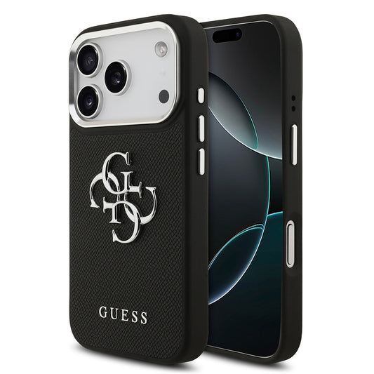 iPhone 17 Pro Kılıf Guess Orjinal Lisanslı PU Deri 4G Büyük Metal Logo Dizaynlı Kapak