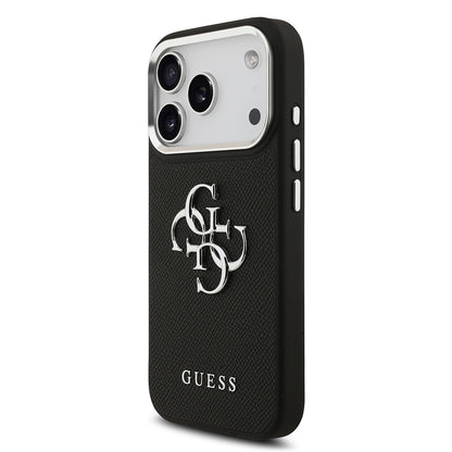 iPhone 17 Pro Kılıf Guess Orjinal Lisanslı PU Deri 4G Büyük Metal Logo Dizaynlı Kapak