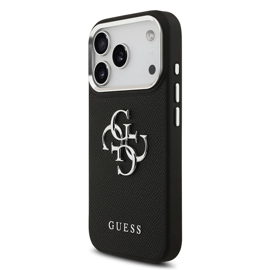 iPhone 17 Pro Kılıf Guess Orjinal Lisanslı PU Deri 4G Büyük Metal Logo Dizaynlı Kapak