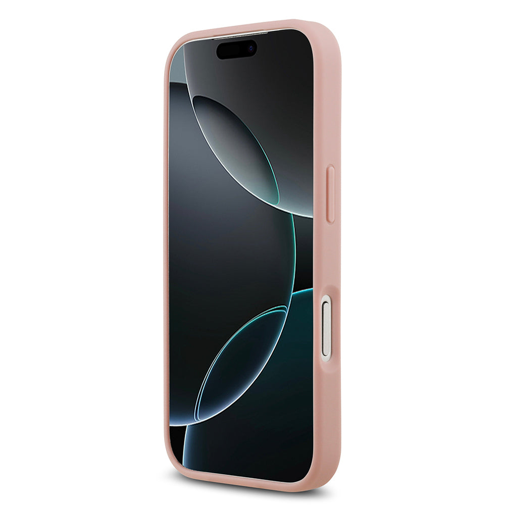 iPhone 17 Pro Kılıf Guess Orjinal Lisanslı Taşlı Arka Yüzey Üçgen Logolu Kapak