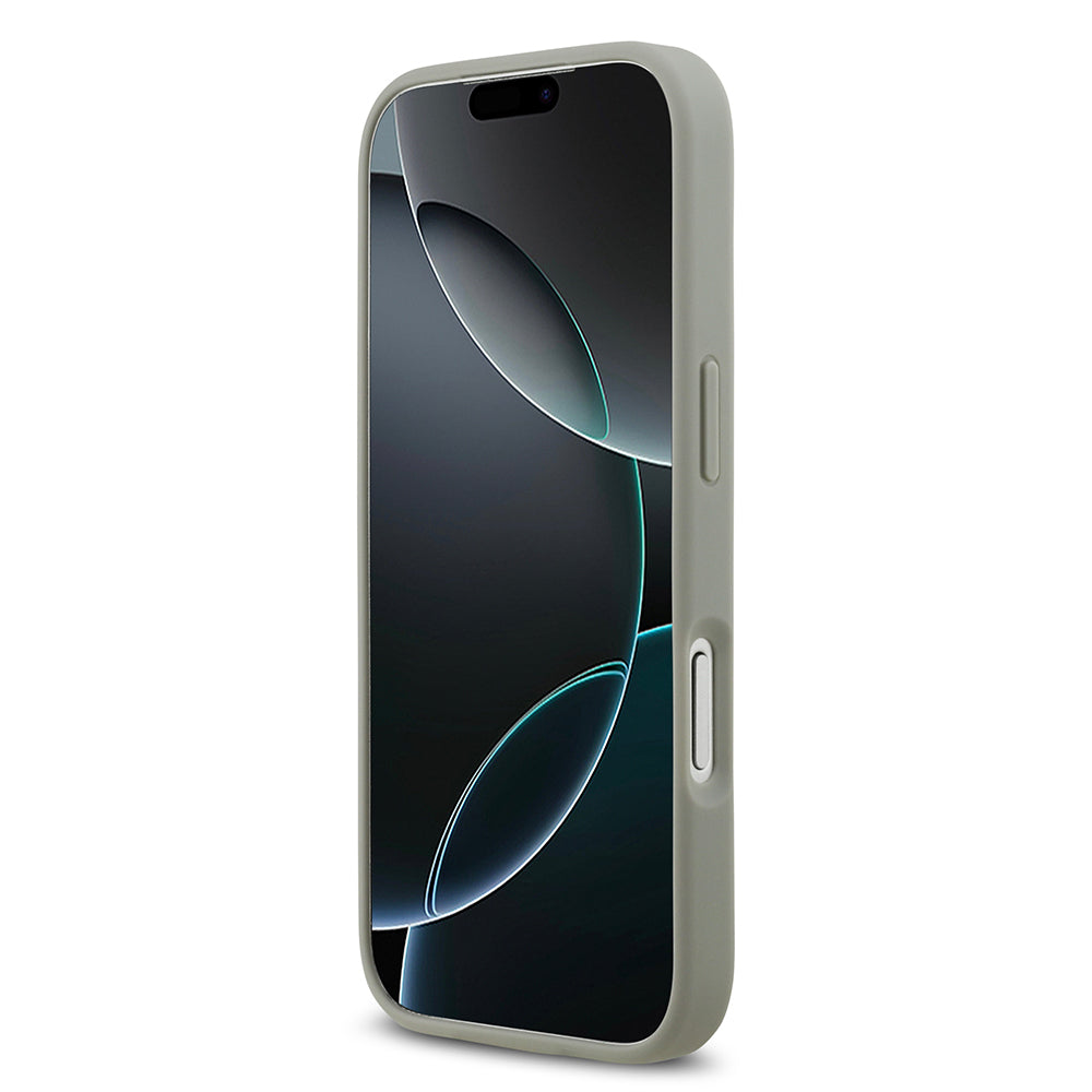 iPhone 17 Pro Kılıf Guess Orjinal Lisanslı Taşlı Arka Yüzey Üçgen Logolu Kapak